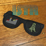 Godzilla Sunglasses Bookmark Embroidery Design