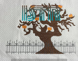 Pumpkin Tree Embroidery Design