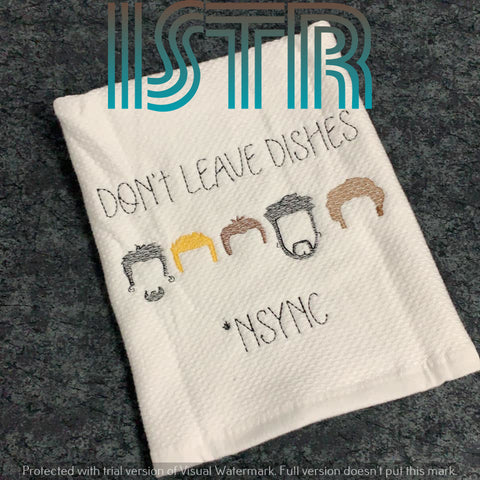 Don't Leave Dishes Embroidery Design