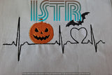 Halloween Heartbeat Embroidery Design
