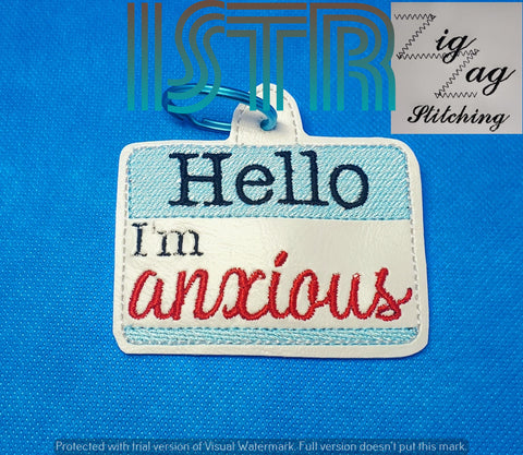 Anxious Snaptab Embroidery Design