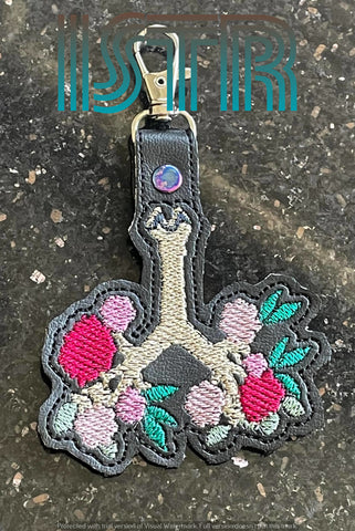 Floral Lungs Snaptab Embroidery Design