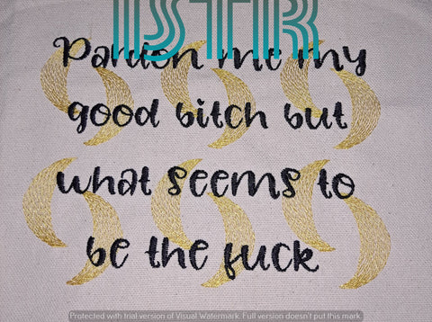Good Bitch Embroidery Design