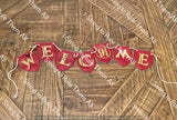 Wizard Welcome Door Sign Embroidery Design