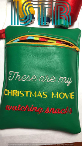 Christmas Movie Snacks Embroidery Design