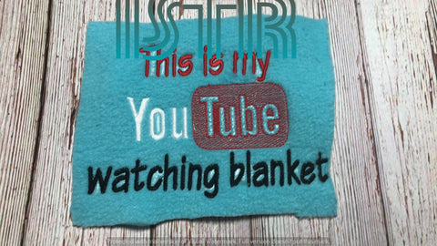 Home Video Blanket Embroidery Design