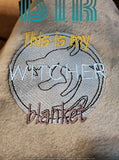 Witch Man Blanket Embroidery Design