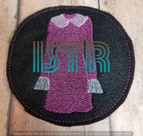 Witch Girl Coaster Set Embroidery Designs