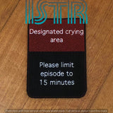 Crying Area Sign Embroidery Design