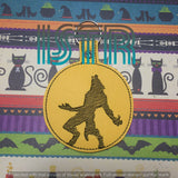 Werewolf Keychain Embroidery Design