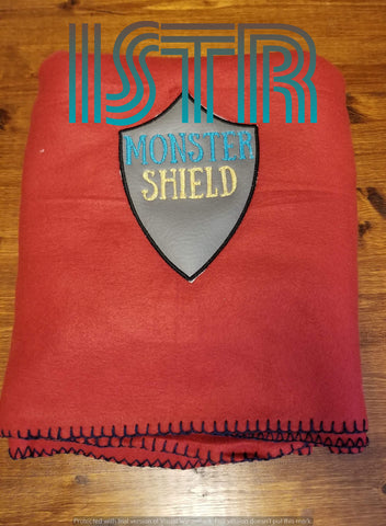 Monster Shield Blanket Embroidery Design