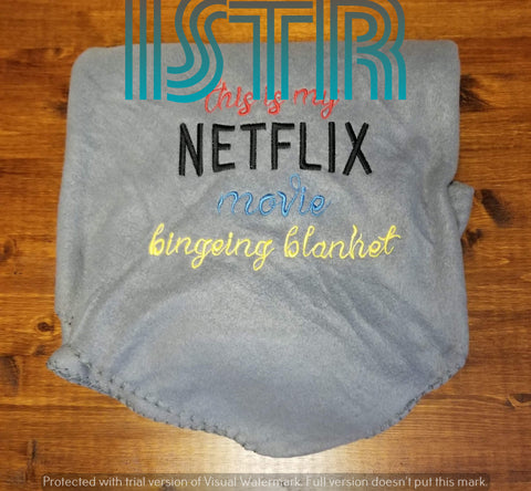 Streaming Movie BLANKET Embroidery Design
