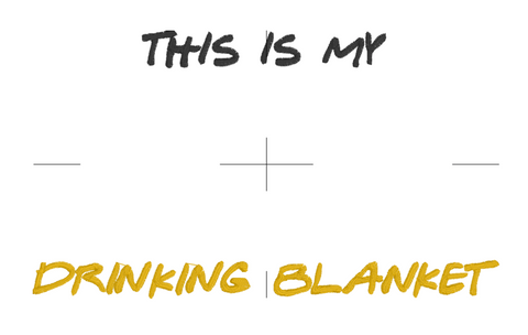 Blank Drinking Blanket Embroidery Design