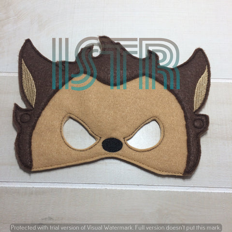 Werewolf Mask Embroidery Design