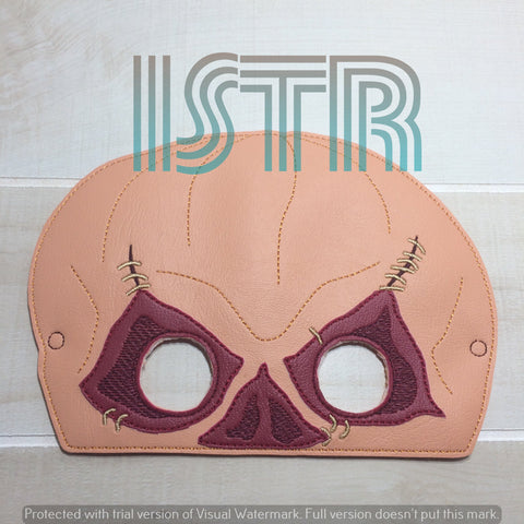 Scary Pumpkin Mask Embroidery Design Set