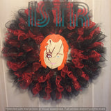 Scary Doll Wreath Feltie Embroidery Design